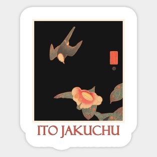 Swallow and Camelia by Ito Jakuchu Sticker